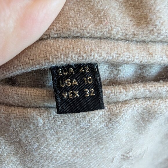 Massimo Dutti Wool blend blazer career Beige Size US10 Tailored Quiet Luxury - Picture 6 of 14